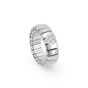 Extension Silver Anello, CZ bianco