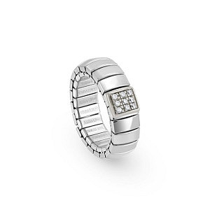 Extension Silver Anello, CZ bianco, Small