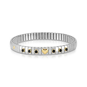 Extension Gold Armband, Herz, 6 Steine