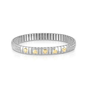 Extension Gold Bracelet, 5 Symboles, ZC blanc, 18 cm