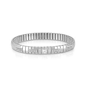 Extension Silver Armband, Rund, CZ weiss, 18 cm