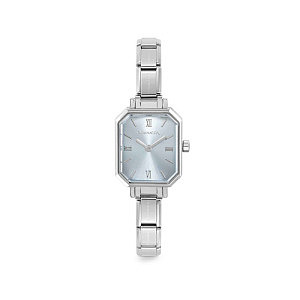 Paris Orologio, Quadrante rettangolare celeste, 2.2 x 2.5 cm
