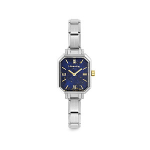 Paris Orologio, Quadrante rettangolare, Lapislazzuli blu con dettagli in PVD giallo