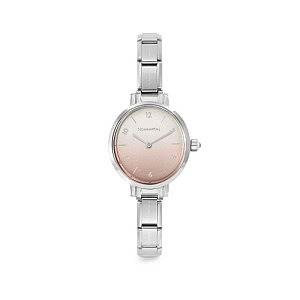 Paris Orologio, Quadrante ovale, Sfumatura di colore rosa, 2.6 x 2.8 cm
