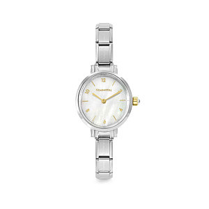 Paris Orologio, Quadrante ovale, Madreperla, bianco, 2.6 x 2.8 cm