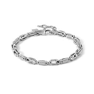 Manvision Bracciale, Satin Finish, bianco, 21 cm