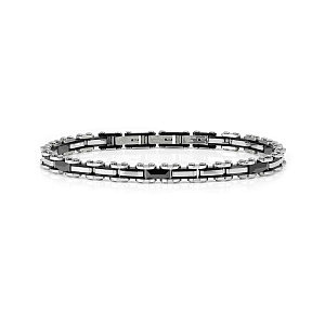 Virtus Code Bracelet, Noir / Blanc, 21 cm