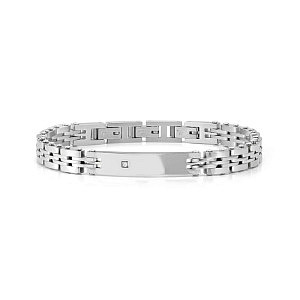 Virtus Code Bracciale, Bianco, Diamante, bianco, 21 cm