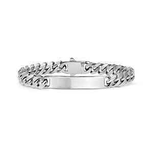 Bold Steel Armband, Panzerkette mit Plakette, schmal, diverse Grössen