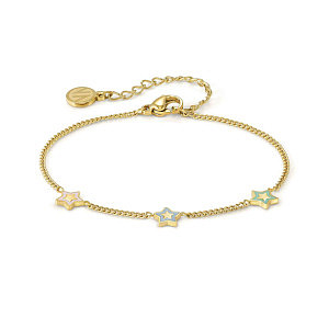 Fairyicons Bracelet, 3 Étoiles, 18 cm, plaqué or