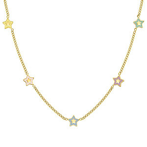 Fairyicons Collana, 5 Stelle, 42 cm, placcato oro