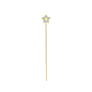 Fairyicons Ohrhänger, Stern, Single, 5 cm, vergoldet