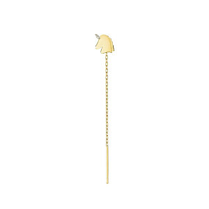 Fairyicons Ohrhänger, Einhorn, Single, 5 cm, vergoldet