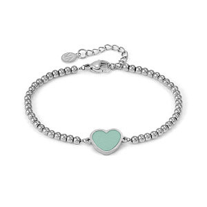Emosfere Bracelet, Cœur, Vert, 18 cm