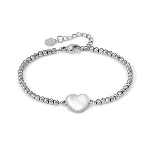 Emosfere Bracelet, Cœur, blanc, 18 cm