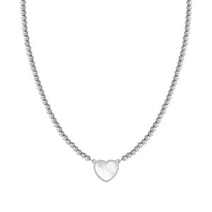 Emosfere Halskette, Herz, weiss, 42 cm