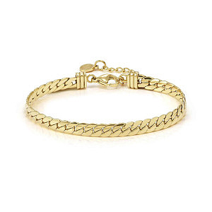 Ecclettica Armband, Snake Kette, 20 cm, vergoldet