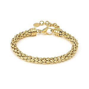 Ecclettica Armband, Popcorn Kette, 23 cm, vergoldet