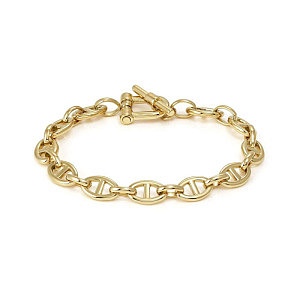 Ecclettica Bracciale, Catena Navy, Large: 20.5 cm, placcato oro