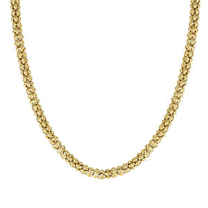 Ecclettica Collana, Catena Popcorn, 46 cm, placcato oro