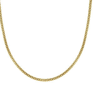 Ecclettica Collana, Catena Popcorn, 100 cm, placcato oro