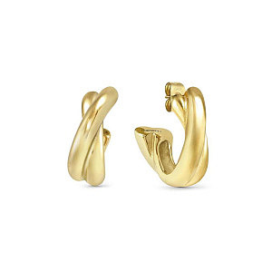 Ecclettica Boucles d'oreilles, Tordu, 2.2 cm, plaqué or