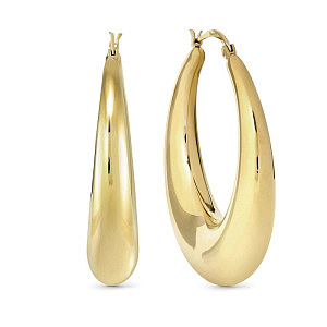Ecclettica Boucles d'oreilles, Cercle, 4.8 cm, plaqué or