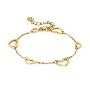 Ritmatika Bracciale, Cuore, 19 cm, placcato oro