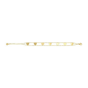 Ritmatika Bracelet, Cœur, 19 cm, plaqué or