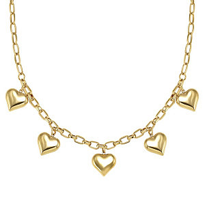 Wear&Style Collana, Cuori, 48 cm, placcato oro