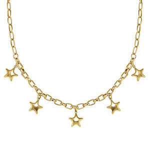 Wear&Style Collier, Étoiles, 48 cm, plaqué or