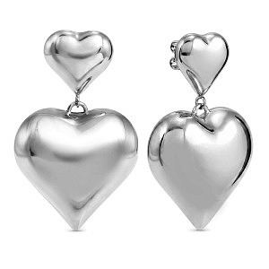 Wear&Style Boucles d'oreilles, Cœurs, 5 cm