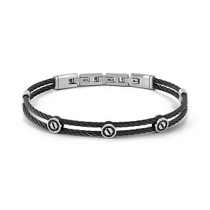 Sealover Armband, Anker, Kabel, 21 cm, schwarz