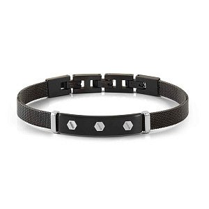Sealover Armband, Schraube, Milano Mesh, 22.5 cm, schwarz
