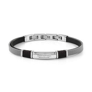Sealover Bracelet, ZC blanc, Milano Mesh, 22.5 cm, noir