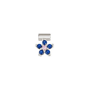 SeiMia Pendenti, Fiore, CZ blu / rosa