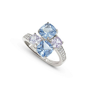 Colour Wave Aurora Bague, ZC bleu / violet / blanc, diverses tailles