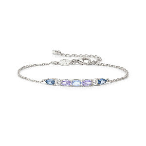 Colour Wave Aurora Bracelet, ZC bleu / violet / blanc, 20 cm