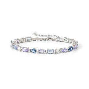 Colour Wave Aurora Bracelet, ZC bleu / violet / blanc, 20 cm