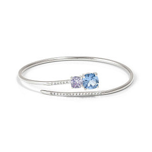 Colour Wave Aurora Bracelet, ZC bleu / violet / blanc, Ø 5,6 cm