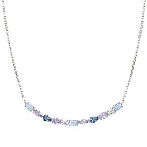Colour Wave Aurora Collier, ZC bleu / violet / blanc, 46 cm