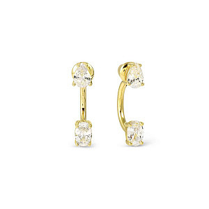 Colour Wave Aurora Boucles d'oreilles, ZC blanc, 1.9 cm, plaqué or