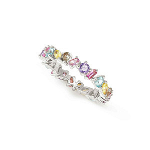 Colour Wave Mini Ring, CZ mix, diverse Grössen