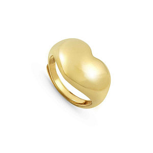 Armonica Bague, Cœur, One Size: 11 - 17, plaqué or