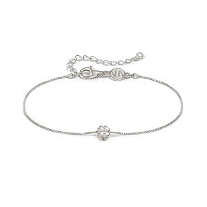 Armonica Bracelet, Trèfle à quatre feuilles, ZC blanc, 19 cm