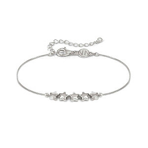 Armonica Armband, 5 Sterne, CZ weiss, 19 cm