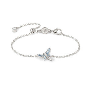 Shine Me Up Armband, Libelle, CZ weiss / hellblau, 18 cm
