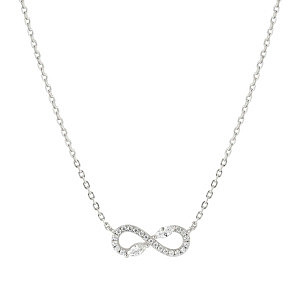 Shine Me Up Collier, Infinity, ZC blanc, 44 cm