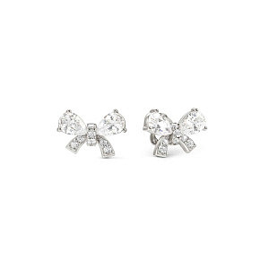 Shine Me Up Boucles d'oreilles, Noeud, ZC blanc