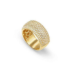 Enigmatic Shine Ring, Band, CZ weiss, 0.9 cm, diverse Grössen